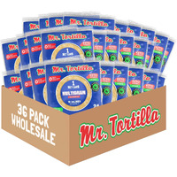 Mr. Tortilla Low Carb Tortilla Wraps - Keto Tortillas With Avocado Oil - Street Taco Size - 1 Net Carb Per Serving - Low Calorie Keto Wraps - Low Carb Tortillas - (Multigrain, 36 Pack Wholesale)