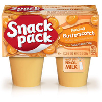 Snack Pack Butterscotch Pudding Cups, 4 Count, 12 Pack