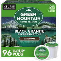 Green Mountain Coffee Roasters Black Granite, Keurig Single Serve K-Cup Pods, Espresso Style Dark Roast, 96 Count (4 Packs Of 24)