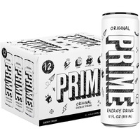 Prime Energy Original | Zero Sugar Energy Drink | Preworkout Energy | 200Mg Caffeine With 355Mg Of Electrolytes And Coconut Water For Hydration| Vegan | Gluten Free |12 Fluid Ounce | 12 Pack