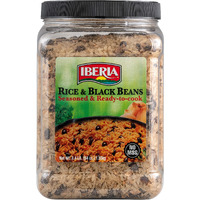 Iberia Rice & Black Beans, 3.4 Lb, Completely Seasoned & Ready To Cook, Nutritious & Delicious Rice And Beans
