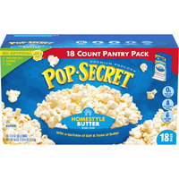 Pop Secret Popcorn, Homestyle Butter Microwave Popcorn, 3 Ounce (Pack Of 18)