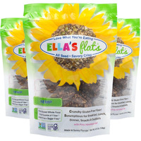 Ellas Flats Hemp All Seed Savory Crisps - All Natural, Gluten Free, Good Source Of Protein, High Fiber, Vegan And Keto Friendly (3 Pack)