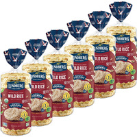 Lundberg Rice Cakes - Organic Whole Grain Wild Rice & Brown Rice Cakes, Lightly Salted, Healthy Snacks For Adults And Kids, Gluten-Free Snacks, Organic Snacks, Vegan, 8.5 Oz (Pack Of 6)