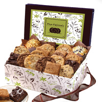 Broadway Basketeers Cookies Gift Baskets For Delivery Fresh Baked Gourmet Cookies And Brownies, Individually Wrapped Edible Care Package For Mom, Grandpa, Families, Holiday Gifts, Christmas, Coworkers