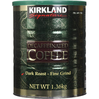 Kirkland Signature 100% Colombian Dark Roast Decaffeinated Ground Coffee - 1.36Kg