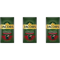 Jacobs Kronung Entkoffeiniert Decaf Ground Coffee 500 Gram / 17.6 Ounce (Pack Of 3)