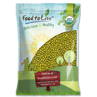 Food To Live Organic Mung Beans, 10 Pounds Non-Gmo, Whole Dried Beans, Green Gram, Sproutable, Kosher, Vegan, Sirtfood, Bulk. Source Of Fiber, Protein, Folate. Goes With Asian, Middle East Dishes.