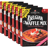 Classique Fare Belgian Waffle Mix - Makes Light And Crisp Waffles, Pancakes, Muffins & Crepes - Works With Waffle Maker - Fast And Fresh Breakfast Foods - 1 Pound (Pack Of 6)