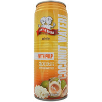 Amy & Brian Coconut Water With Pulp, 17.5 Fl Oz (Pack Of 12)