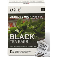 Vixi Black Tea Bags, 100 Counts, Vietnam's Mountain Tee, Ancient Tea Tree, Bold And Balanced Flavored, Caffeinated, Tagless, Asian, 100% Natural For Hot, Iced And Cold Brew