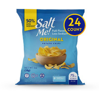 Saltme! Original Better For You Potato Chips - 24Ct 1Oz Bags - 50% Less Sodium, Kosher, Healthier Snack Pack- Best Full Flavor, Non-Gmo, Gluten Free - Less Sodium, Same Flavor.