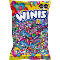 Bulk Taffy Candy Mix - 3.6 Lbs - 150 Individually Wrapped Party Candy - Easter Candy Assortment - Winis Mix Variety Of Mexican Chewy Candies | Assorted Halloween Candy Mix