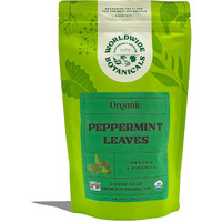 Worldwide Botanicals Organic Peppermint Tea - Pacific Northwest Peppermint - Loose Leaf Premium Herbal Tea, 100% Pure Peppermint, Digestive Tea, Antioxidant, Caffeine Free, 4 Ounces