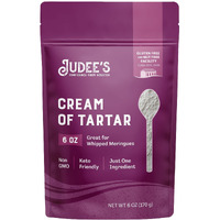 Judees Cream Of Tartar 6 Oz - All Natural, Keto-Friendly, Gluten-Free And Nut-Free - Use For Baking As A Stabilizer, Cleaning And Crafting - Made In Usa