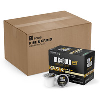 Blk & Bold Rise & Grnd, Keurig Single Serve K-Cup Pods, Premium Medium Roast, 100% Arabica Beans, 60 Counts (6 Packs Of 10)