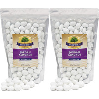 White Jordan Almonds (2-Pack) Wedding Shower Party Favor Premium White Candied Nuts (3 Lbs Total)