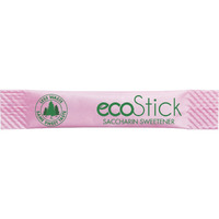 Ecostick Zero Calorie Sweetener Packets | Pink Saccharin | 2000 Count | Gluten Free