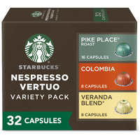 Starbucks By Nespresso Vertuo, Blonde & Medium Roast Variety Pack Coffee, 32-Count Coffee Pods, Brews 7.8 Oz.