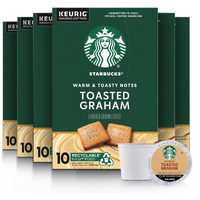 Starbucks K-Cup Coffee Pods, Toasted Graham Flavored Coffee, Naturally Flavored, 100% Arabica, 6 Boxes (60 Pods Total)