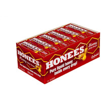Honees Honey Filled Cough Drops - 1.6Oz Bar, Pack Of 24 Menthol-Free Lozenges | Temporary Relief From Cough | Soothes Sore Throat | All Natural