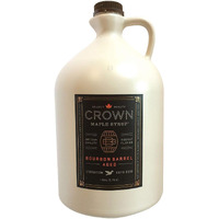 Crown Maple Bourbon Barrel Aged Organic Maple Syrup, 128 Fl Oz, Pancakes, Flavor Cocktails, Marinades And Sauces