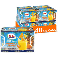 Dole Pineapple Orange Juice, 100% Fruit Juice With Added Vitamin C, 6 Fl Oz (Pack Of 6), 48 Total Cans