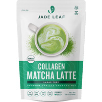 Jade Leaf Matcha Caf   Style Sugar Free Matcha Latte Green Tea Powder With Grass Fed Collagen, Monkfruit Sweetened, Premium Barista Crafted Mix, Authentically Japanese, 15 Servings (5.3 Ounces)
