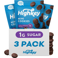 Highkey Low Carb Keto Brownie Bites - Keto Snack Low Carb Snack Sugar Free Chocolate Protein Cookies Sugar Free Snacks Gluten Free Snack Keto Friendly Food Healthy Snacks Keto Dessert Diet Snacks 3Pk