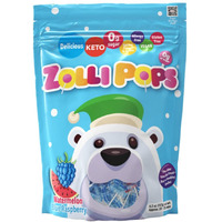 Zollipops Clean Teeth Lollipops, Holiday Anticavity Sugar-Free Candy With Xylitol, Watermelon & Blue Raspberry, 5.2 Ounce - Perfect For Festive Snacking And Dental Wellness