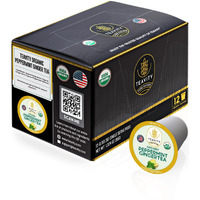 Organic Ginger Tea Pods For Keurig With Organic Peppermint Tea - Decaf Tea For K Cup Brewing Peppermint Ginger By Teavity (12 Tea Pods)