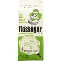 Gold Medal 3204 Lime Flossugar, 3.25 Lb Carton