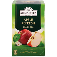 Ahmad Tea Black Tea, Apple Refresh Teabags, 20 Ct (Pack Of 6) - Caffeinated & Sugar-Free
