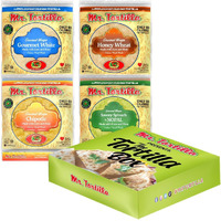 Mr. Tortilla Gourmet Wraps Variety Pack - Artisan Flour Tortillas, Only 60 Calories - Small Batch Zero Cholesterol Snack - Authentic - Gourmet White, Honey Wheat, Chipotle, Spinach & Nopal - 8-Count Bags (Pack Of 4)