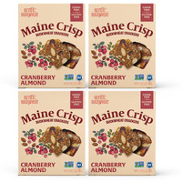 Maine Crisp Cranberry Almond Crisps, 4 Pack - Snack Crackers, Grain Free, Non-Gmo - Sweet & Savory Flavor, For Cheese Boards, Salad Toppings & Jams
