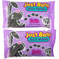 Just Born Licorice Flavored Jelly Beans, 10 Oz, Pack Of 2