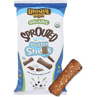 Unique Snacks Sprouted Pretzel Shells, Delicious Homestyle-Baked Snack Bag, Vegan, Ou Kosher Pretzels, Non-Gmo Office Snacks, 8 Oz. Bag, Pack Of 3