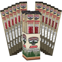 Old Trapper Kippered Steak, Old-Fashioned Flavor, Two-Ounce Individually Wrapped Packages, Savory Meat Snack For Between Meal Bites, 22 Grams Of Protein Per Serving (Pack Of 12)