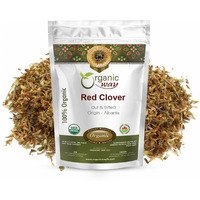 Organic Way Red Clover Flower Cut & Sifted (Trifolium Pratense) - Herbal Tea | European Wild-Harvest | Organic & Kosher Certified | Non Gmo & Gluten Free | Usda Certified | Origin - Albania (1/4Lbs / 4Oz)
