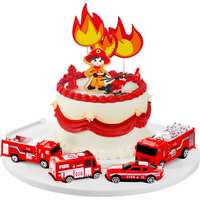 15 Pieces Fire Truck Cake Topper Fireman Cake Topper Firetruck Birthday Decorations For Fireman Fire Trucks Birthday Party Cake Decoration Supplies