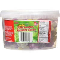 Koala Sour Suckers Gummy Candy, 1.2Kg/42.32Oz 60 Count