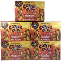 Trader Joe's Coffee Cups - Single Serve - Medium Roast Arabica Coffee - Pack Of 5, Dark Brown