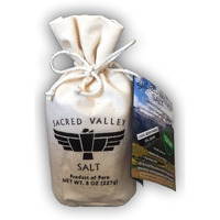 Sacred Valley Salt From Maras, Peru - Small Grain Finishing Salt In Handmade Reusable Canvas Pouch