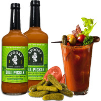 Spooky Dill Pickle Bloody Mary Mix - Made With All Premium Natural Ingredients - No Artificial Color Or Flavor - No Preservative, No Msg, Low Carb, Low Calorie, & Gluten Free - 32 Oz (Pack Of 2)