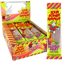 Sour Power Passionfruit Candy Straw Packages, 24Count