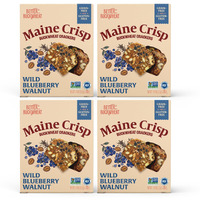 Maine Crisp Wild Blueberry Crisps - Gluten-Free Crackers With Blueberries, California Walnuts & Rosemary - Delicious Snack Crackers For Cheese Board & Toppings - Non-Gmo, Grain-Free | 4-Pack