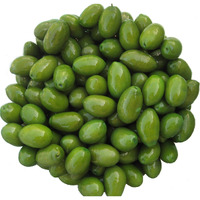 Olio&Olive Large Bella Di Cerignola Green Italian Olives - Vacuum Packed And Less Salty - Firm And Buttery Taste - Vibrant And Fresh Color - 1Lb Pack (Drained Weight) - Imported From Apulia-Italy