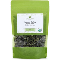 Biokoma Pure And Organic Lemon Balm (Melissae Folium) Dried Leaves 50G (1.76Oz) In Resealable Moisture Proof Pouch, Usda Certified Organic - Herbal Tea, No Additives, No Preservatives, No Gmo, Kosher