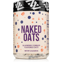 Naked Oats - Blueberry Cobbler Overnight Oats, 20G Grass-Fed Protein, Gluten-Free Oatmeal Instant Breakfast Or Shake, High Protein Oatmeal, High Fiber Breakfast Shake, Non Gmo, No Soy - 12 Servings