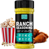 Popcorn Seasoning Ranch Flavoring - Ranch Seasoning Powder For Salad, Chicken Wings & Steak. Gluten Free & Low Sodium Salad Topping Ranch Dressing Mix With Buttermilk, Cheddar Cheese & Garlic. 4Oz